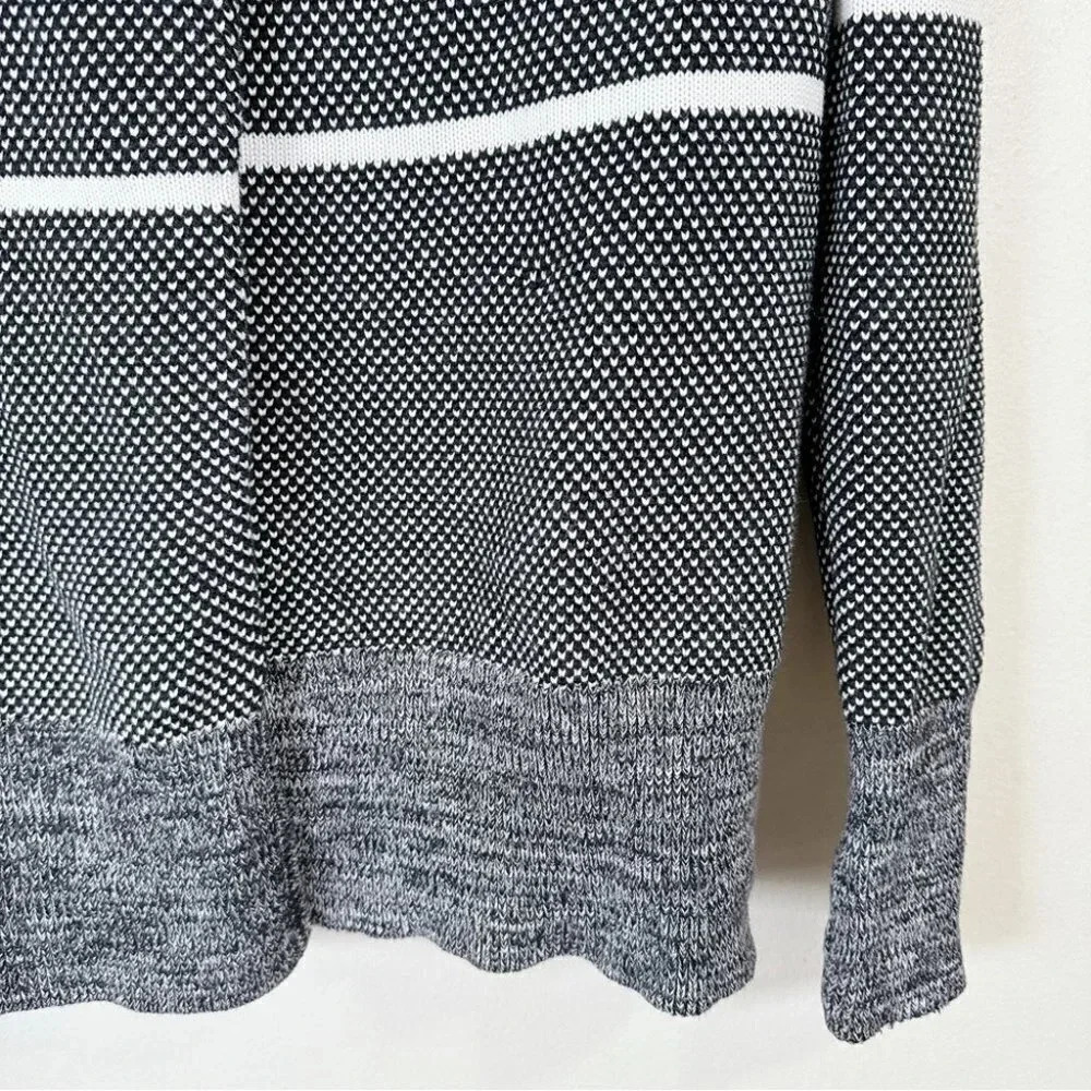 Ivivva Girls Size Feeling Toasty Cardigan  Black Grey Stripe Wrap - Picture 8 of 16